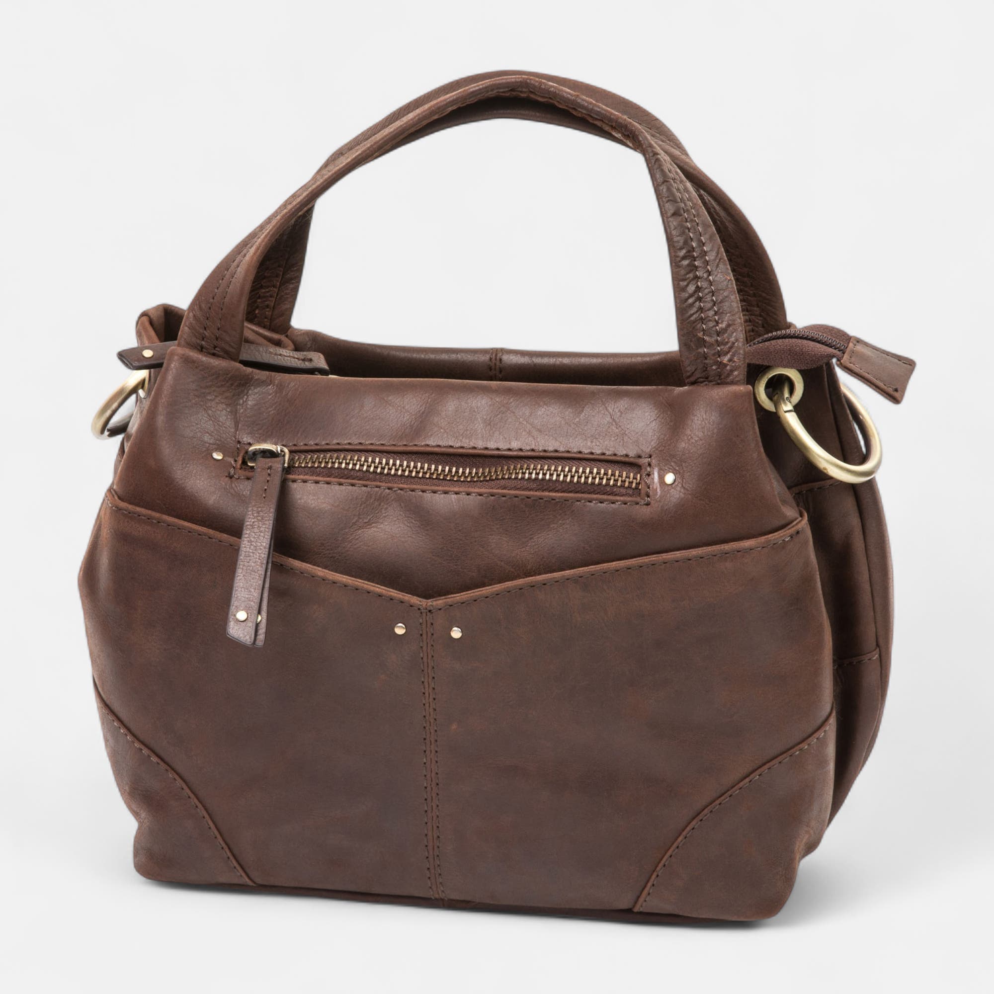 Sac à main en cuir marron