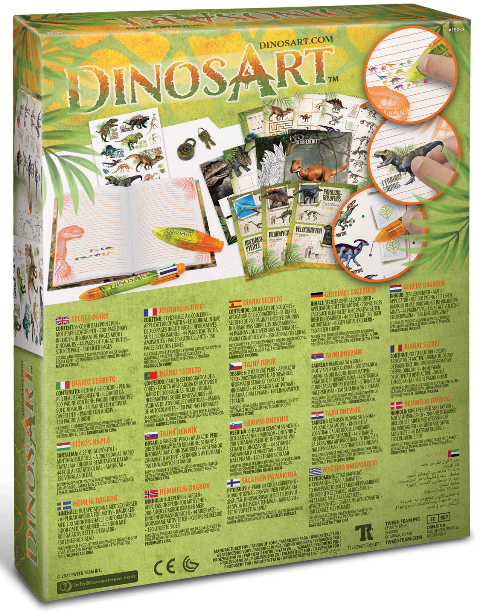 Tagebuch DINOSART mit Zubehör