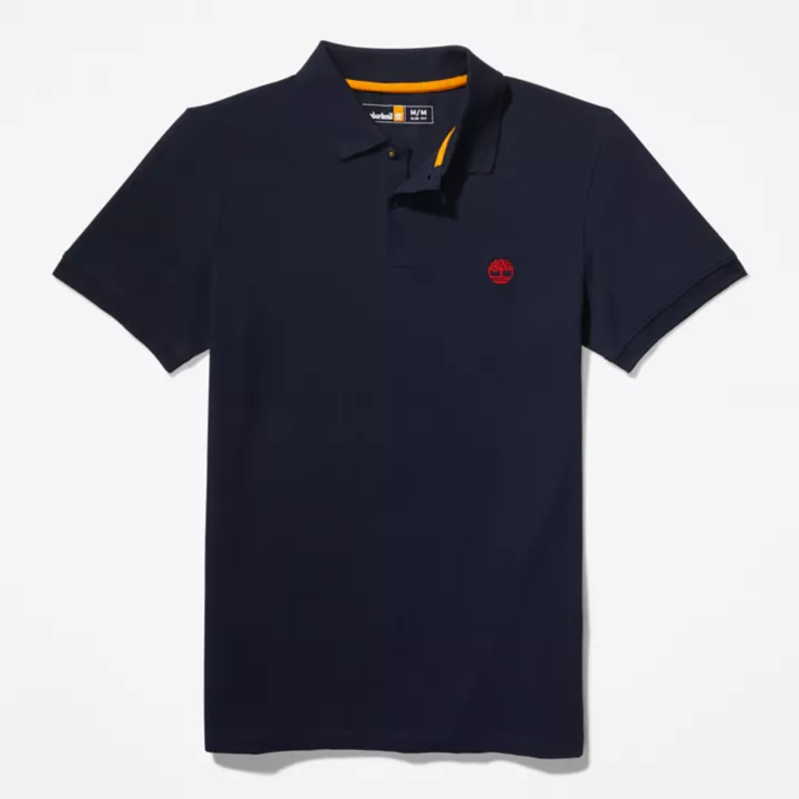 Polo stretch Merrymeeting River pour homme en bleu marine