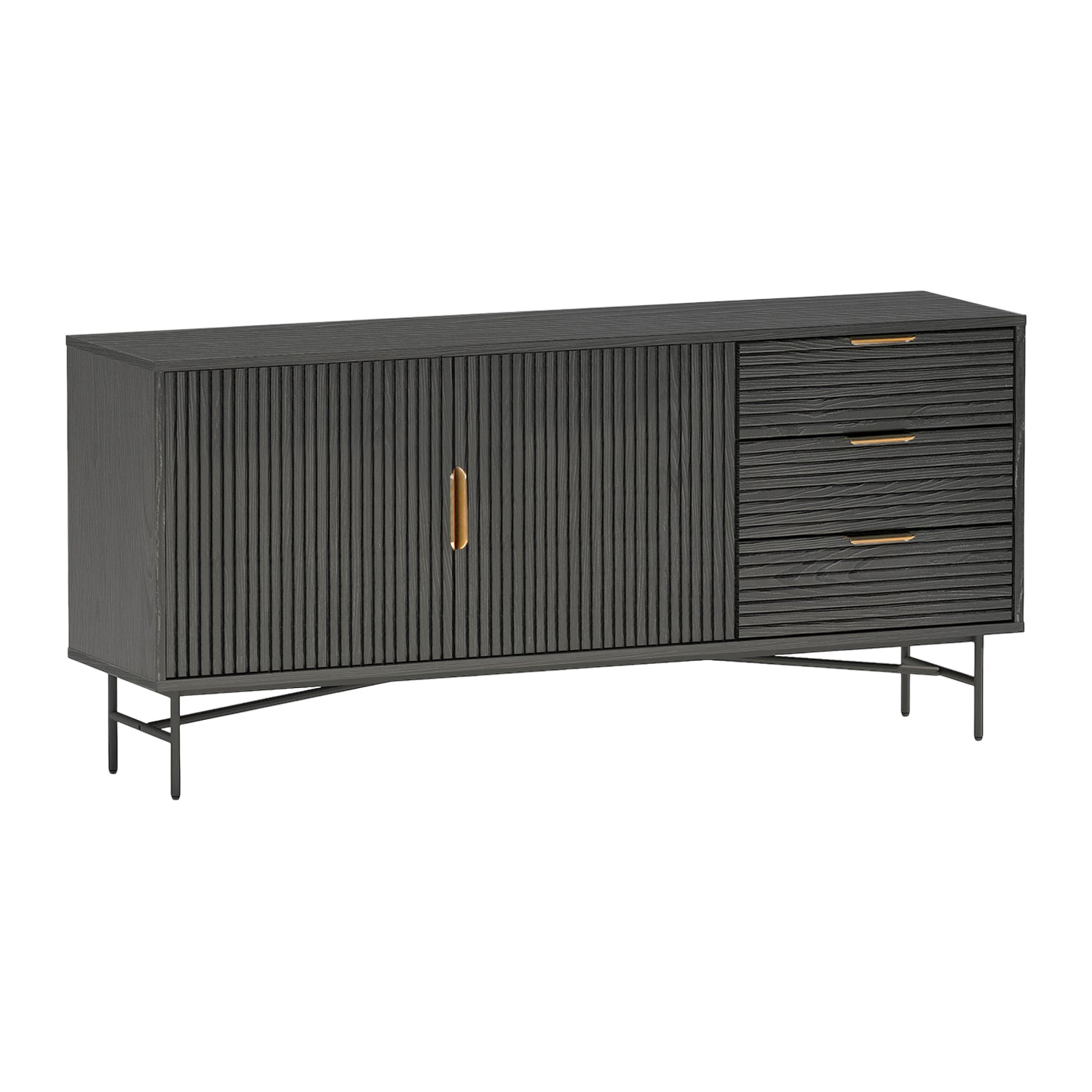 by fonQ Vorne Dressoir - Zwart Eiken