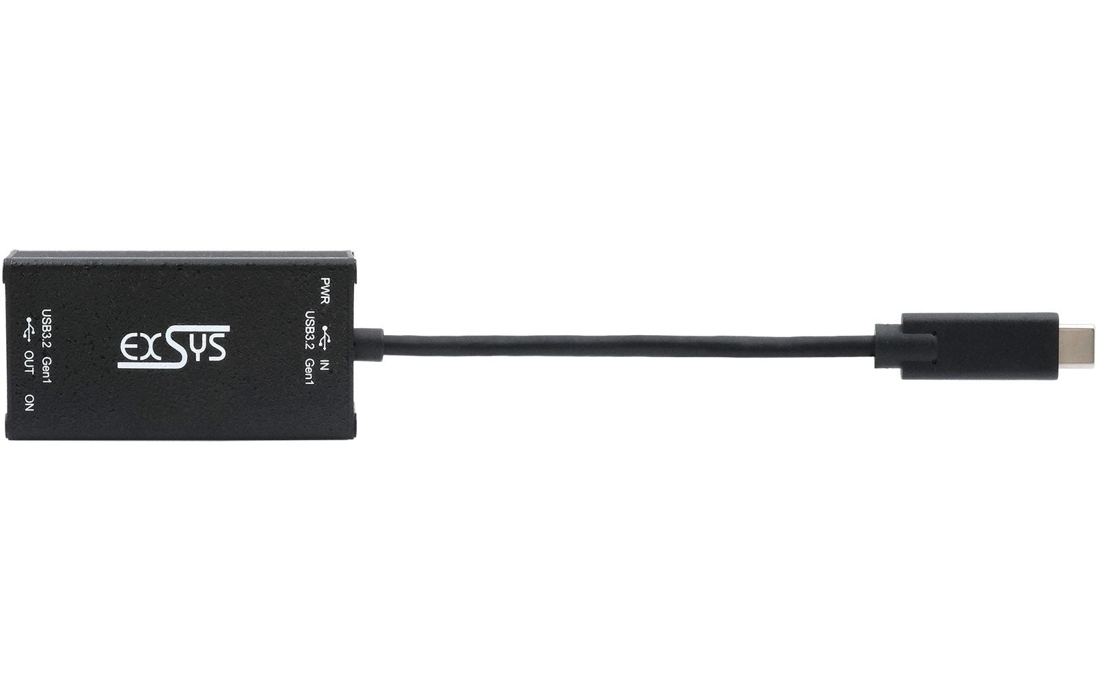 USB-Hub USB 3.2 Gen 1 Managing Adapter1-Port USB-C zu A 3.2 Gen 1 Managing-Adapter mit 15KV ESD Überspannungsschutz (DIN-Rail)