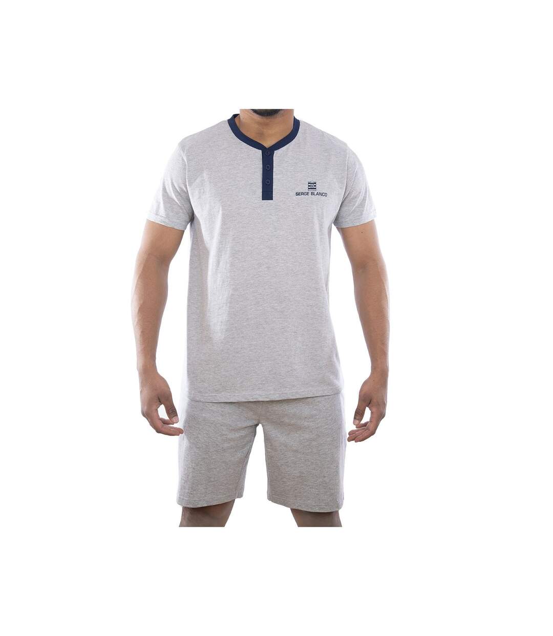 Ensemble homme Pyjama court T-shirt col tunisien