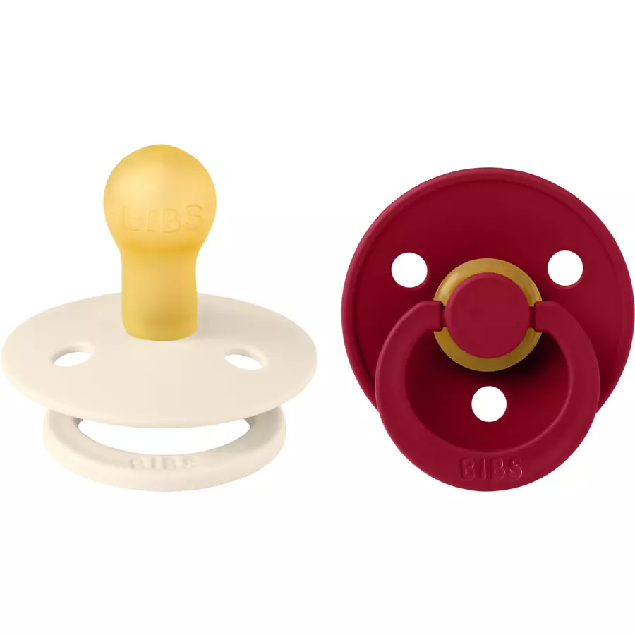 BIBS® Schnuller Colour IvoryRuby 0-6 Monate, 2 Stk.