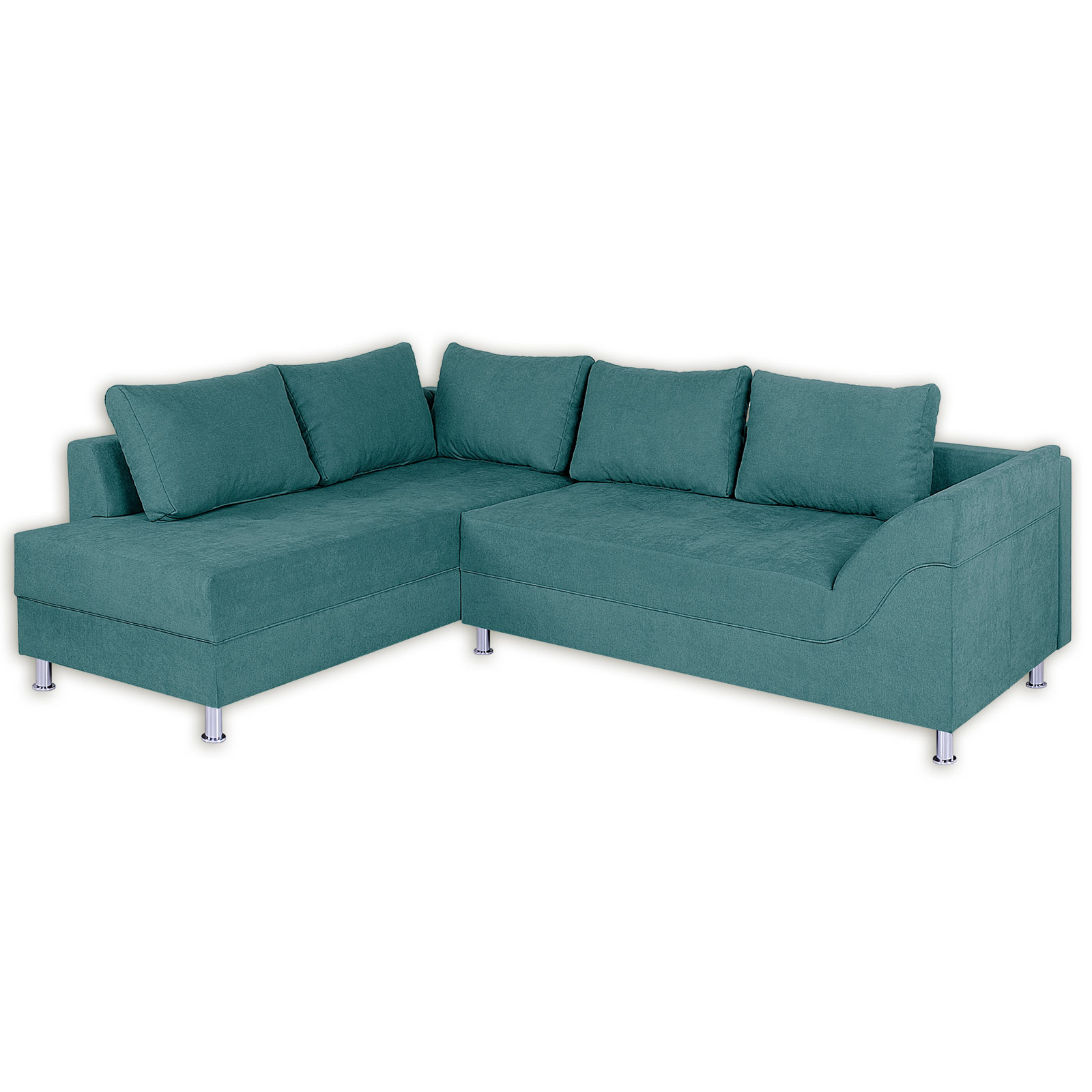 Ecksofa - türkis - Bonell-Federkern - Microfaser