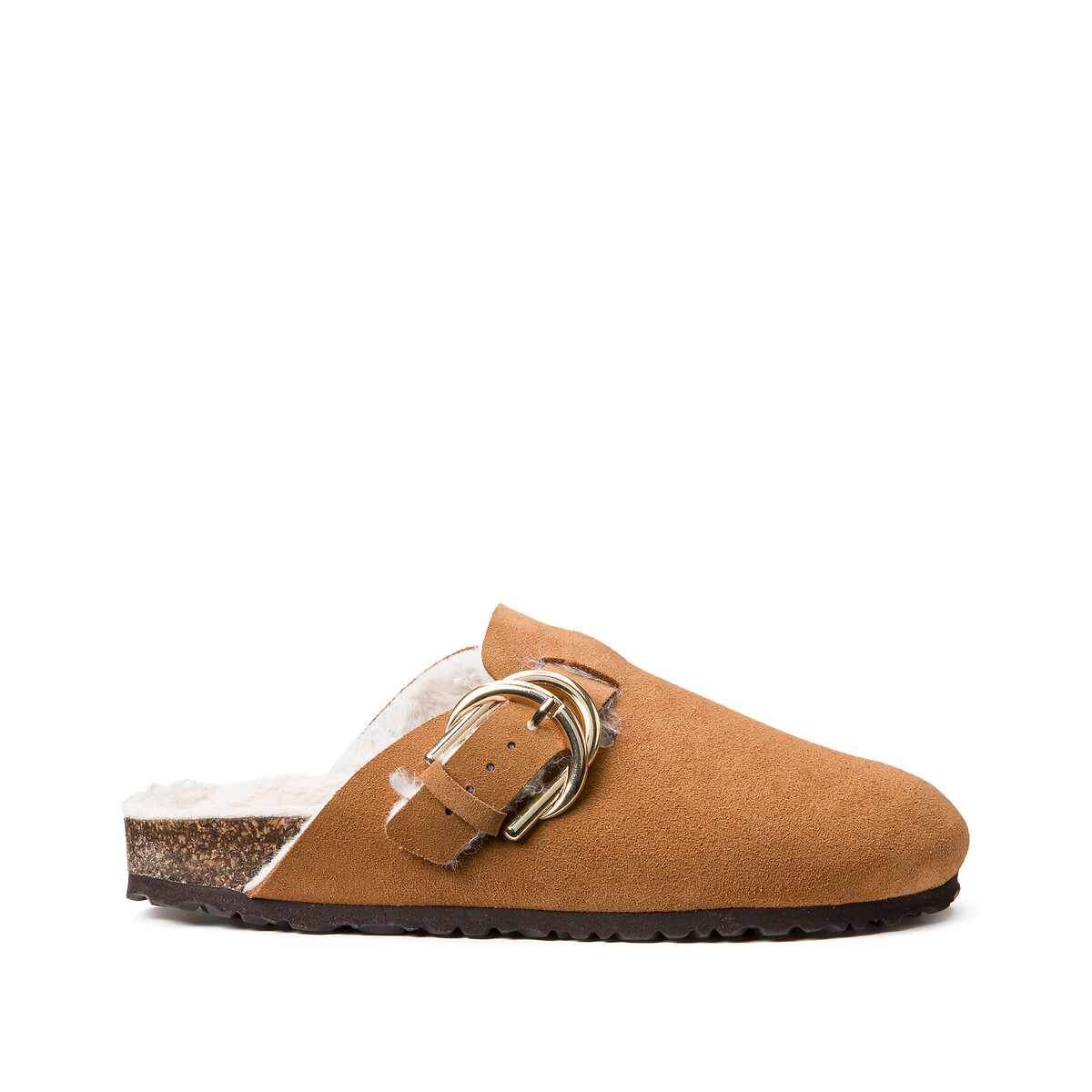 COLEÇÃO LA REDOUTE<br>Tamancos mules forrados em camurça