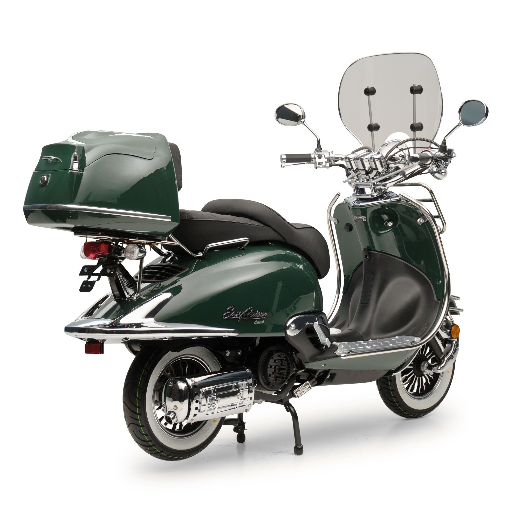 Motorroller Retro EasyCruiser Dunkelgrün 125ccm 85 kmh Kraftrad Euro 5 Scooter