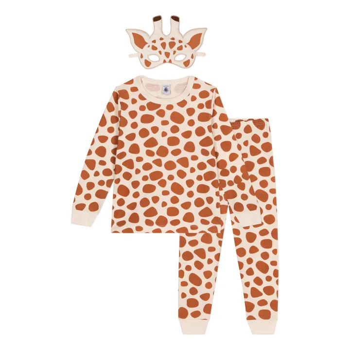 Petit Bateau Ensemble Pyjama et Masque Manege Giraffe | Beige