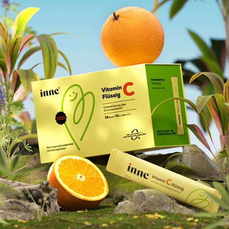 Inne Vitamin C flüssig Beutel, 28X10 ml