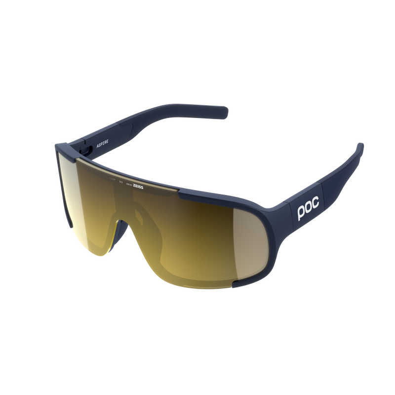 POC Aspire Sport Zonnebril Navy met Road Lens Goud