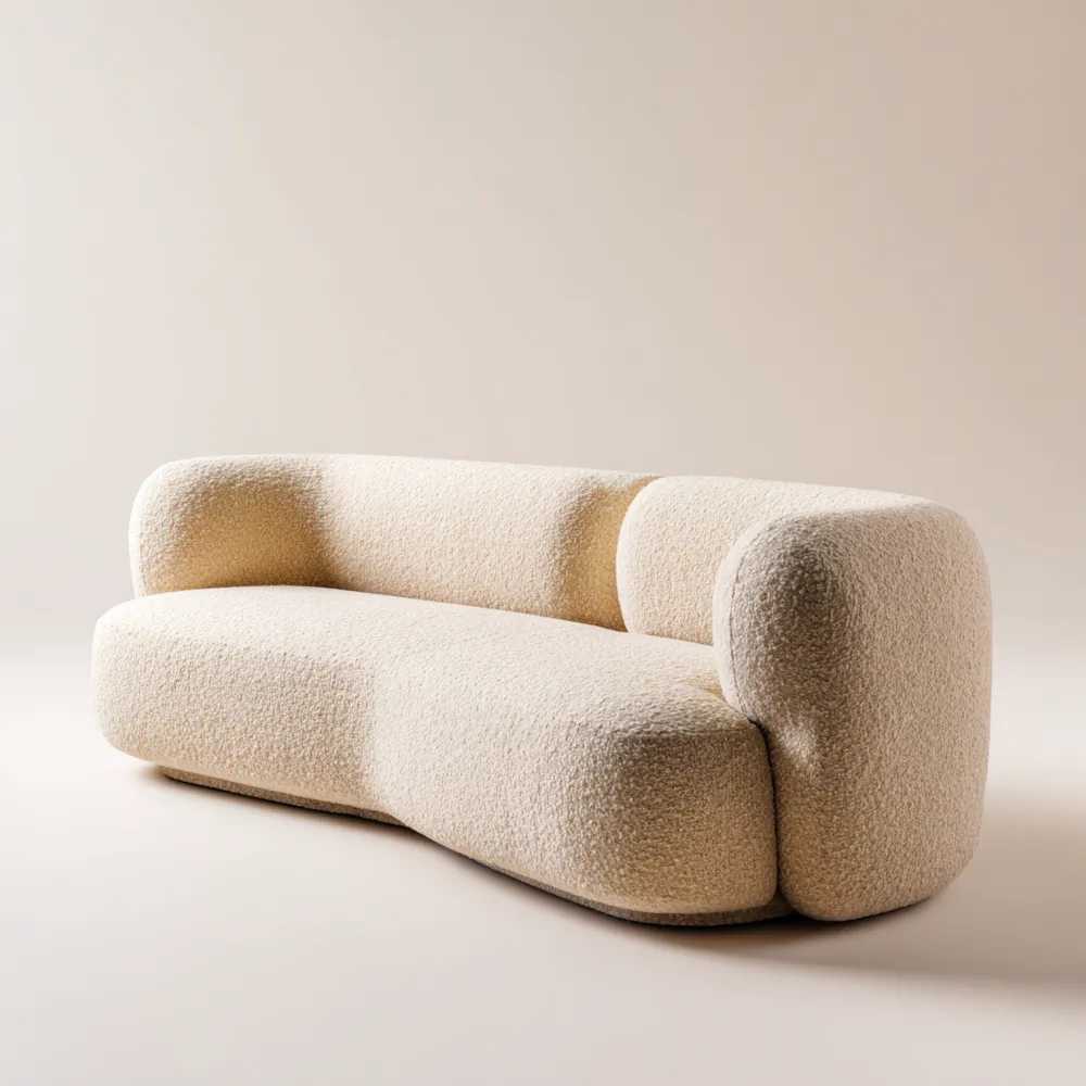 Modulares Sofa Stoff 220x100x75 cm – Creme – Modernes Design