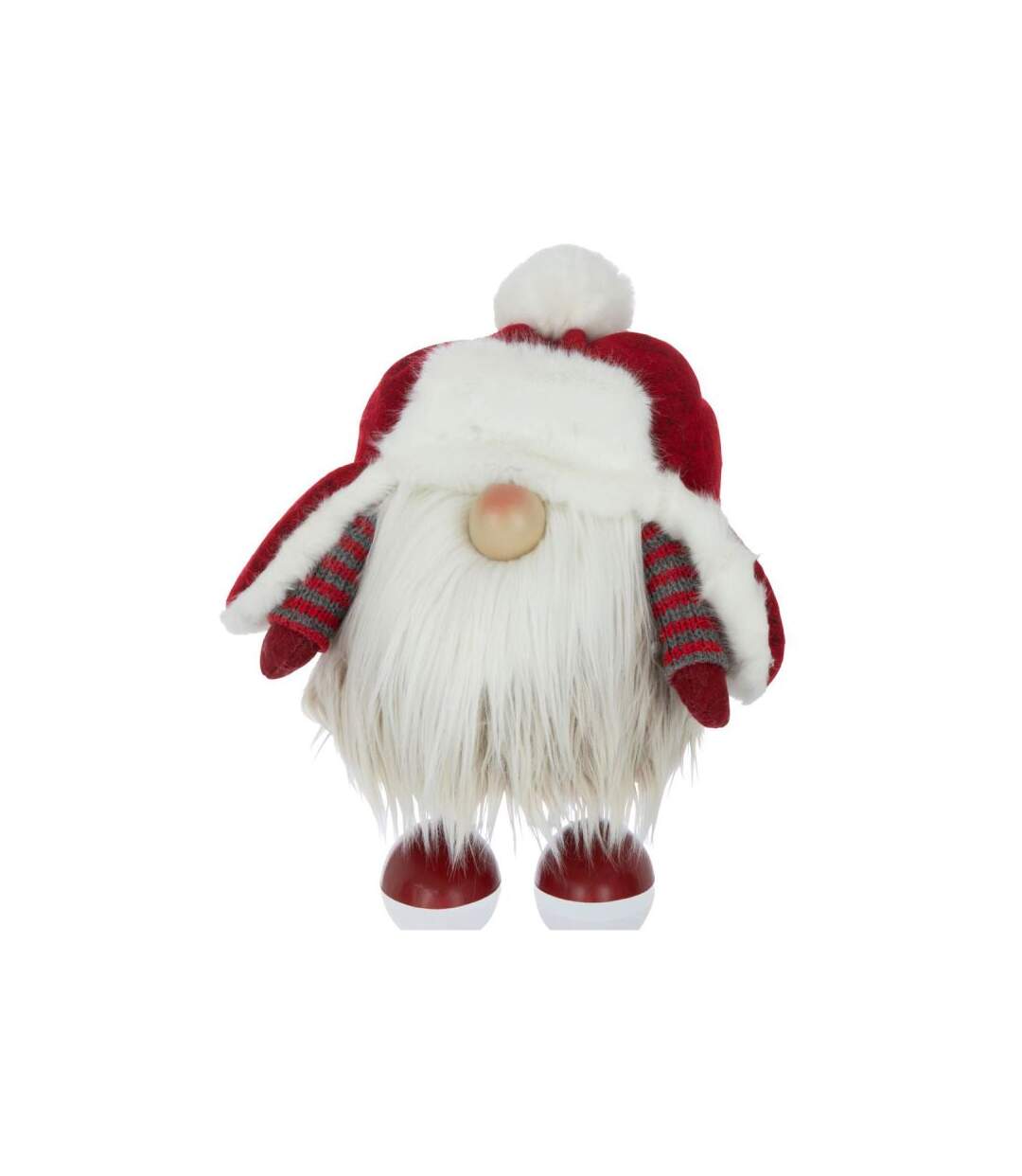 Paris Prix - Statuette Déco Père Noël bonnet 38cm Rouge