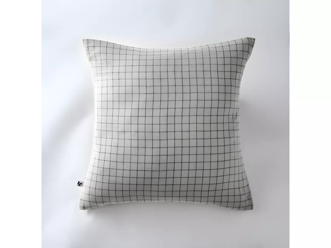 Taie d'oreiller Tissé-teint petits carreaux Déco 