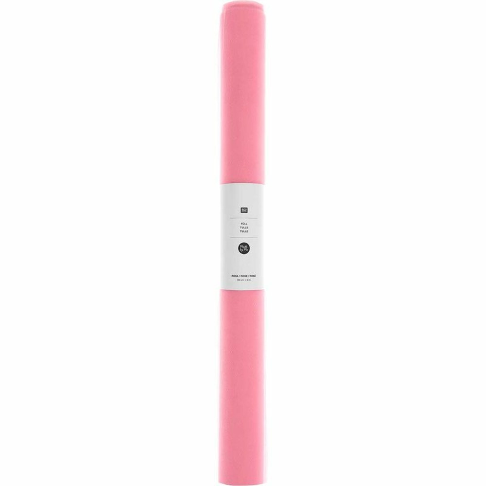 Rouleau de tulle 50 cm x 5 m - rose