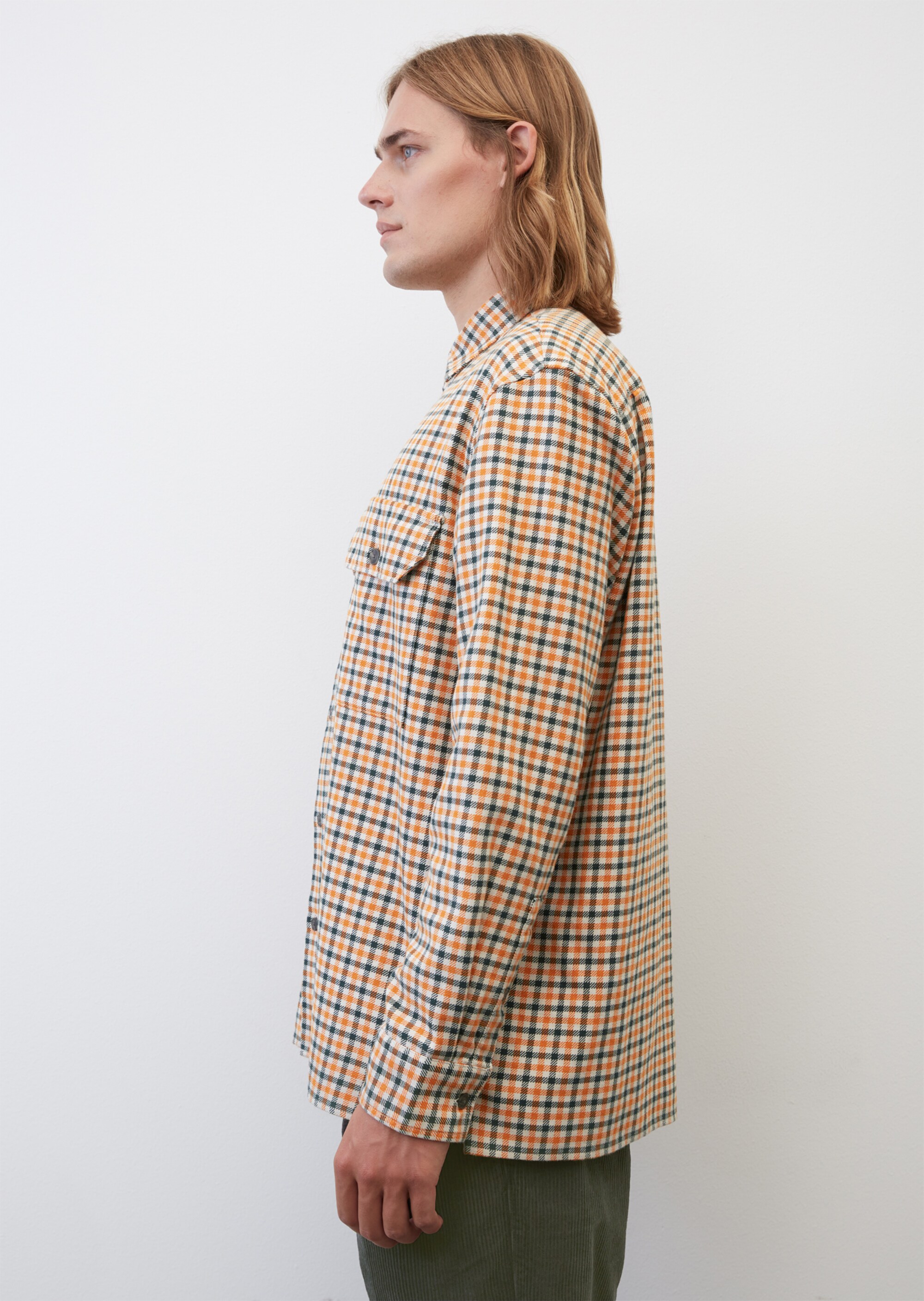Winter-Twill Langarm-Hemd relaxed aus reiner Bio-Baumwolle