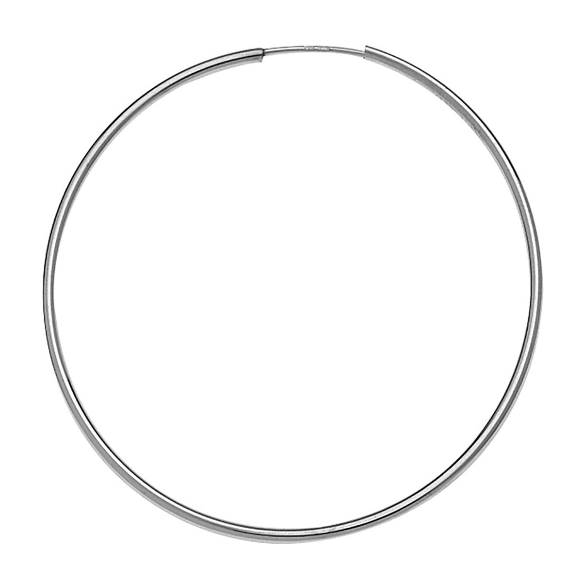 Créoles Brillaxis or balns fil rond 1.5 mmdiamètre 50 mm