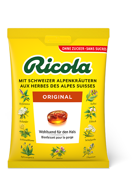 Ricola Kräuterbonbons<br>125 g, Beutel, Pastillen, Original ohne Zucker mit Stevia