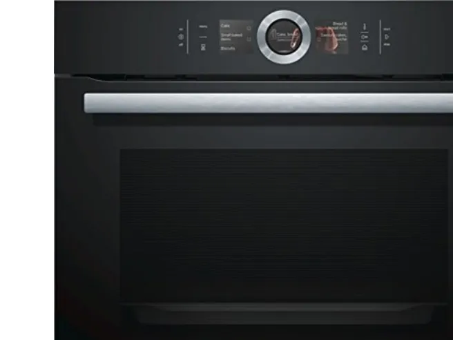 Bosch Serie | 8 HSG636BB1 - Ovn - med dampfunktion - til indbygning - niche - bredde: 56 cm - dybde: 55 cm - højde: 58.5 cm - med selv-rengøring - Klasse A  - sort