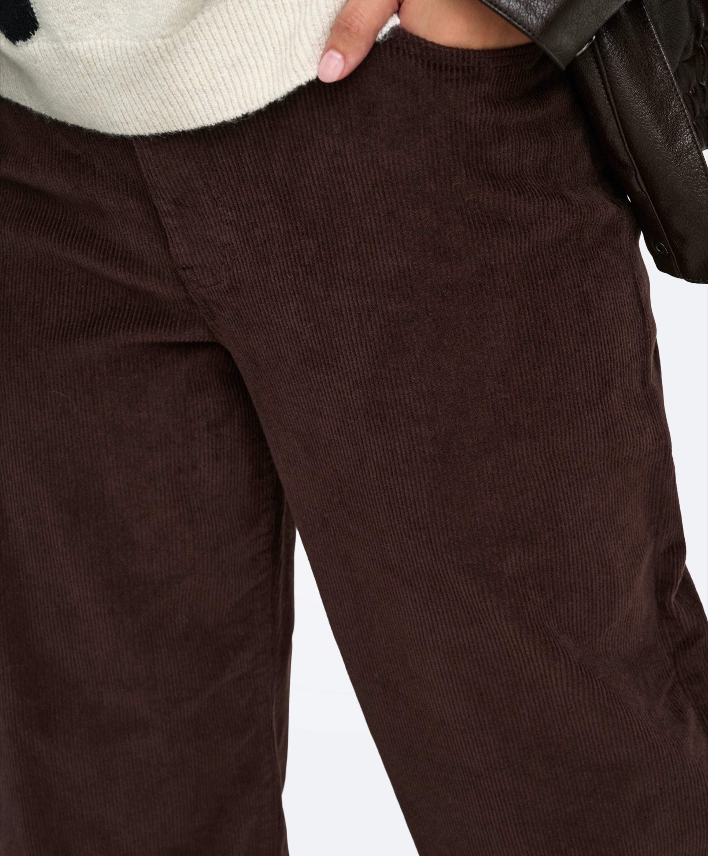 Only Carmakoma CARHOPE GLOBAL EX HW WIDE CORD PNT dames broek bruin