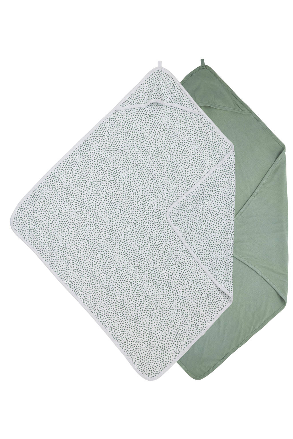 badcape - set van 2 Basic jersey Cheetah forestgreen