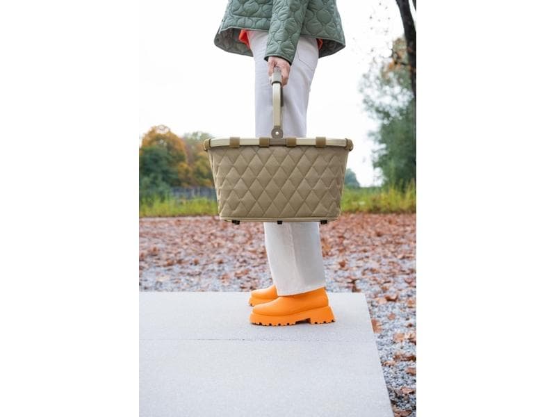 Reisenthel Einkaufskorb Carrybag Rhombus Olive Stillvoller Einkaufskorb für den täglichen Einkauf