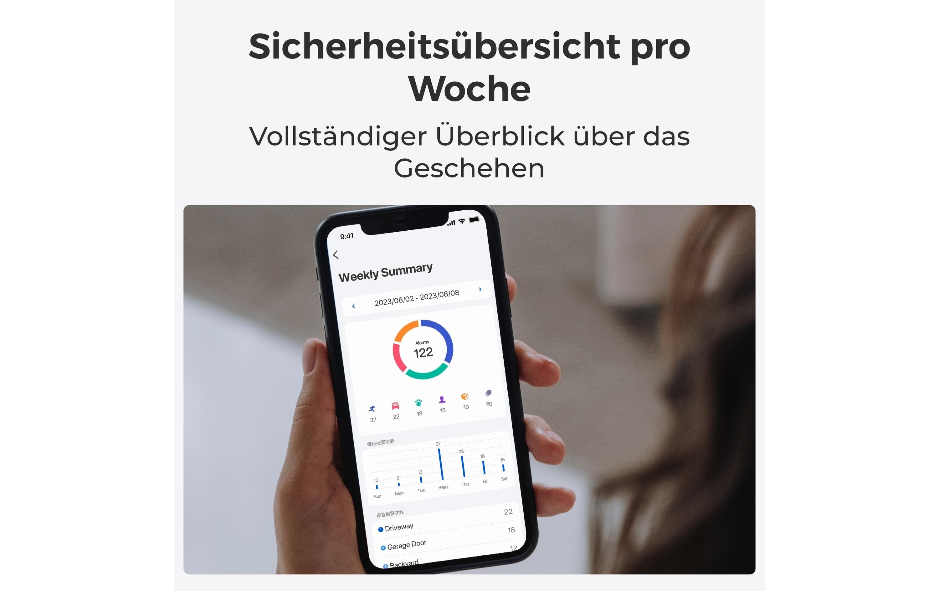 Home Hub B350 Security System + Solar<br>Zwei smarte 4K 8MP Standalone Akku WLAN Kameras mit Personen- und Fahrzeugerkennung, bewegungsaktiviertem Licht, 8 MP (4K) Auflösung, 2-Wege-Audio, farbiger Nachtsicht, optionale Cloudspeicherung inkl. Halteru