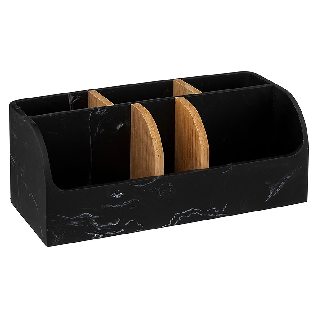 Organiseur LEA 6 compartiments noir 25.6x12.1x10cm