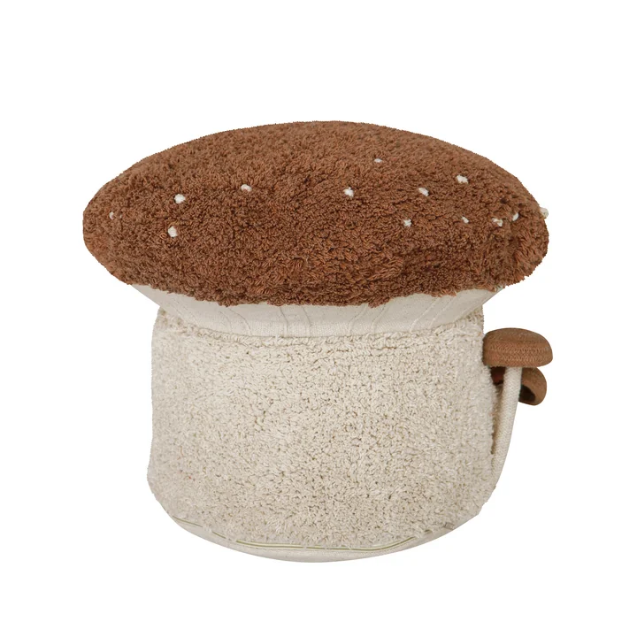 Lorena Canals - Fliegenpilz Pouf, Ø 45 x 35 cm, toffee / natur