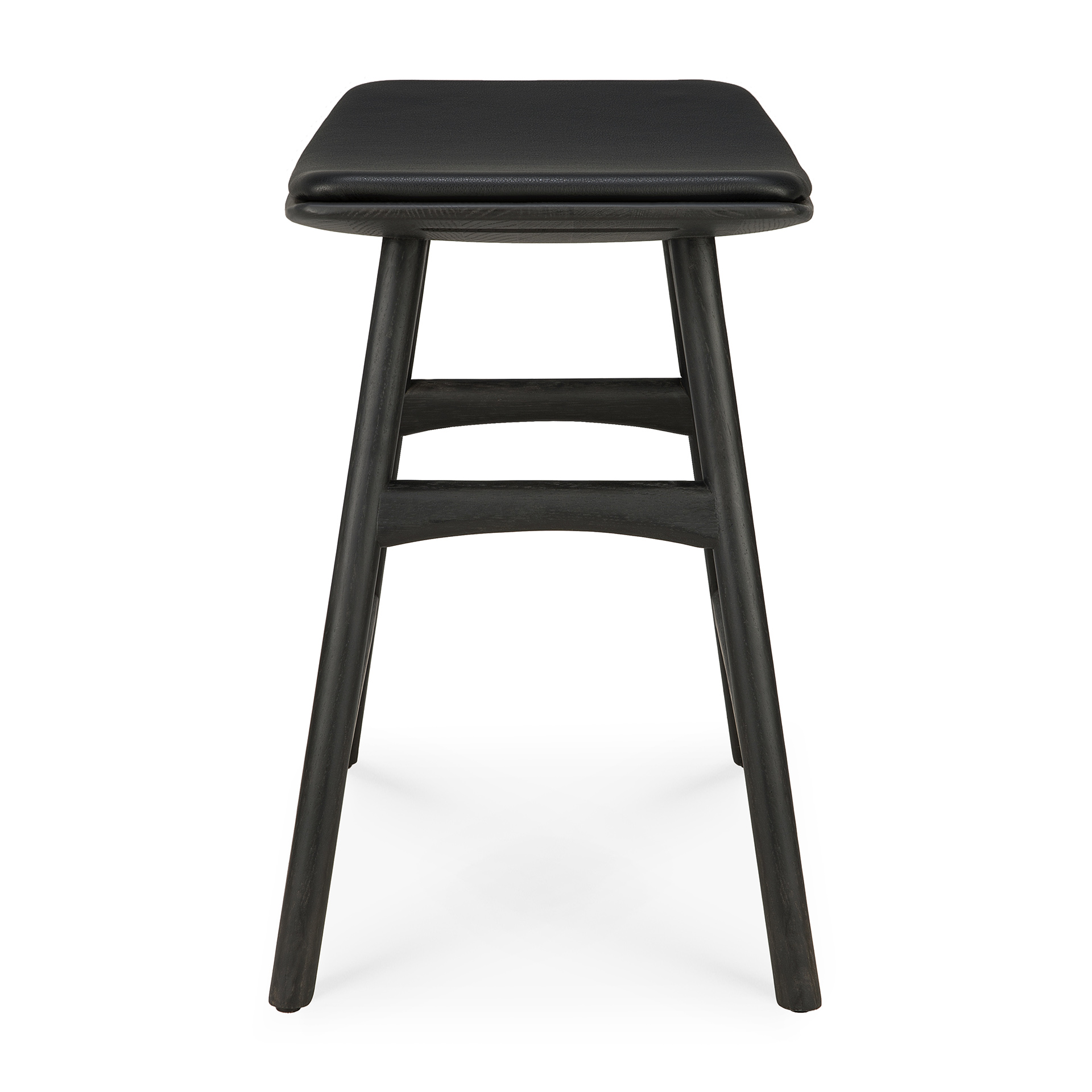 Osso kruk 45 - zwart eiken - zwart leer