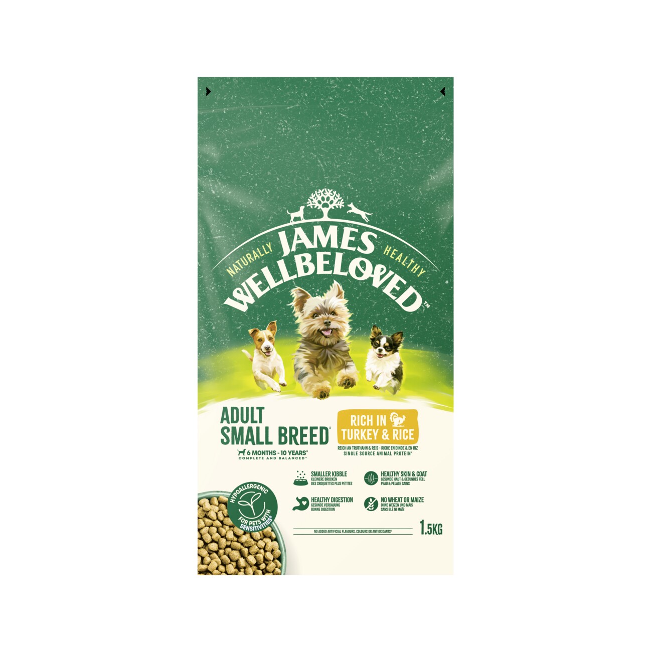 James Wellbeloved Truthahn & Reis für kleine Hunde 1.5 Kg