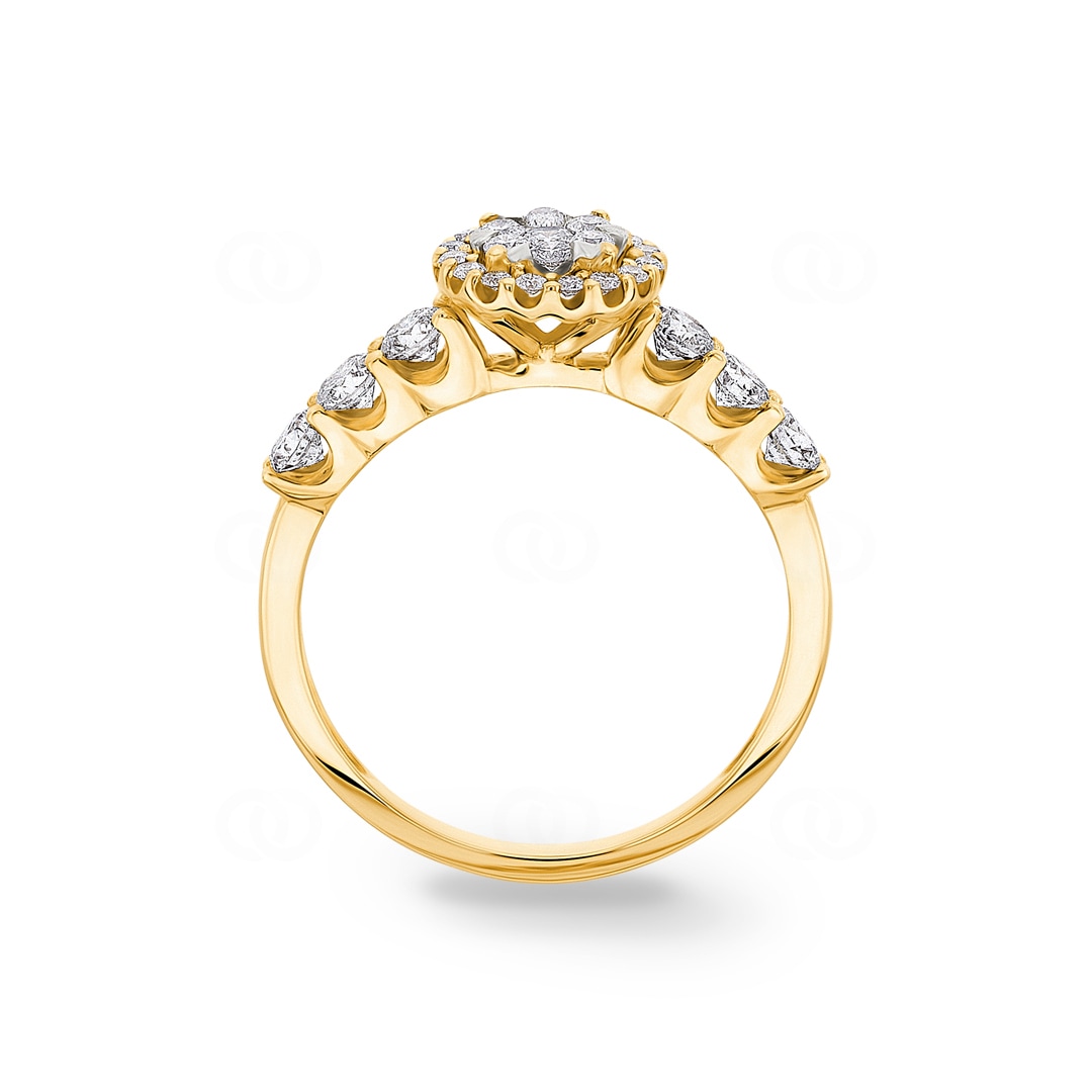 Verlobungsring 750/18 K Gelbgold mit Diamanten 0.75 ct H/si by CHRISTIAN