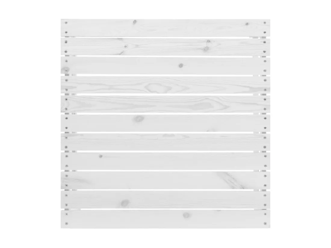 Repose-pied de jardin Blanc Bois de pin solide