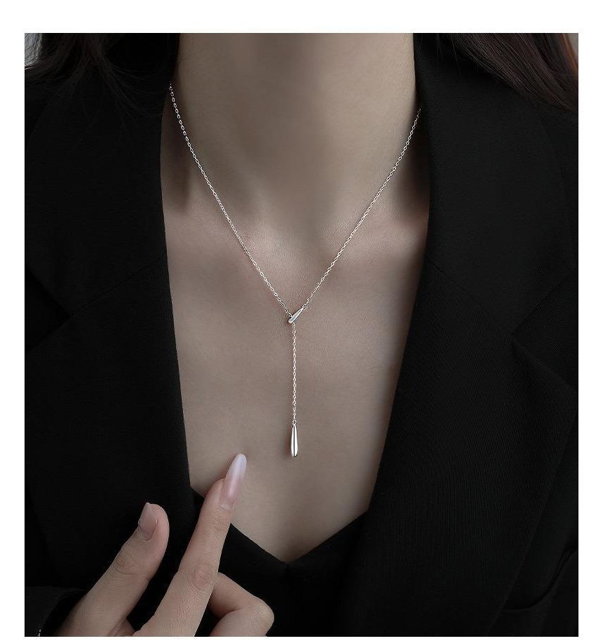 Gaya - Druppelhanger Sterling Zilveren Ketting