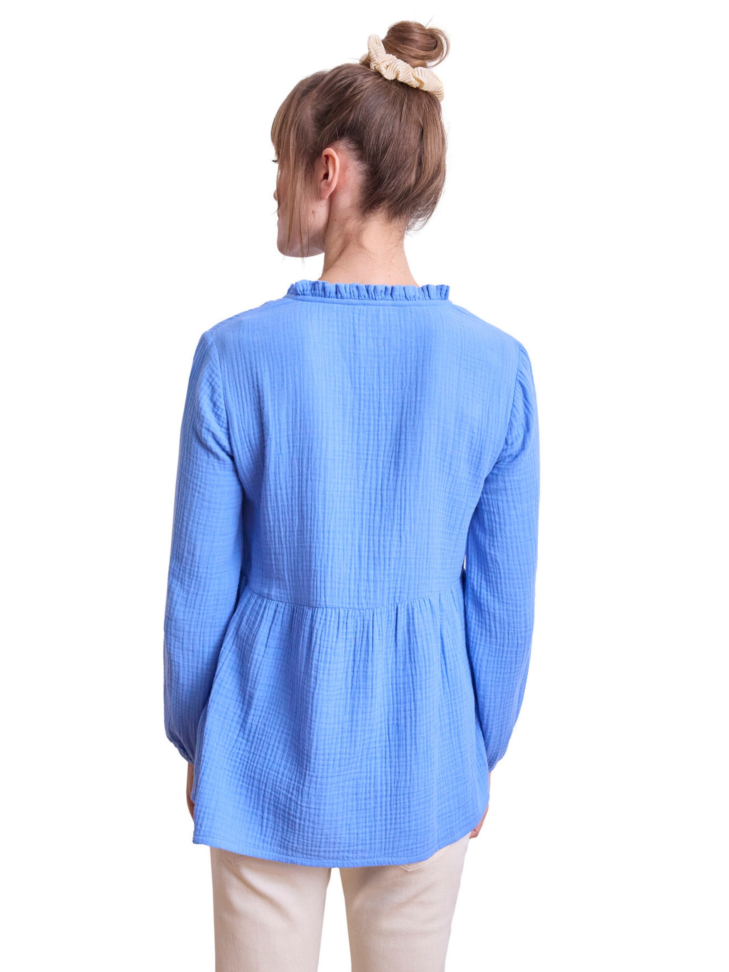 Vertbaudet Bluse für Schwangerschaft & Stillzeit blau