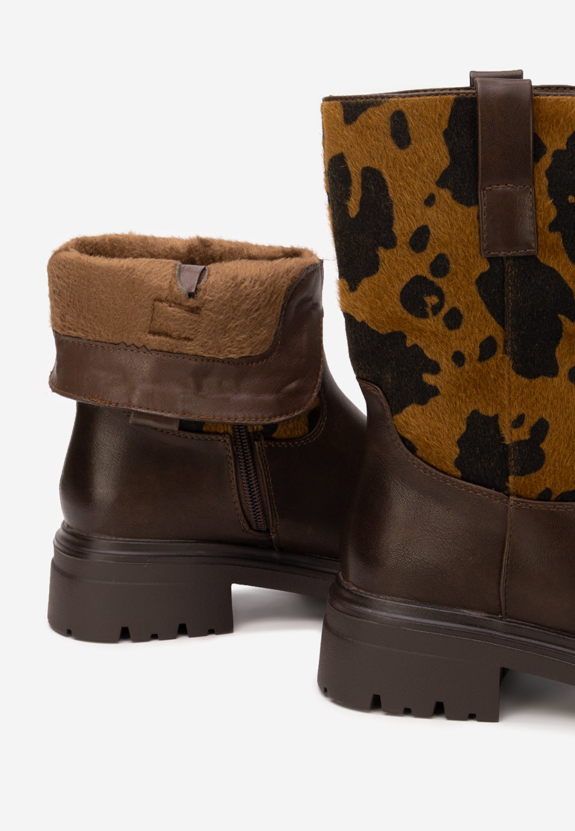 Bottes brunes Scurte Ediana