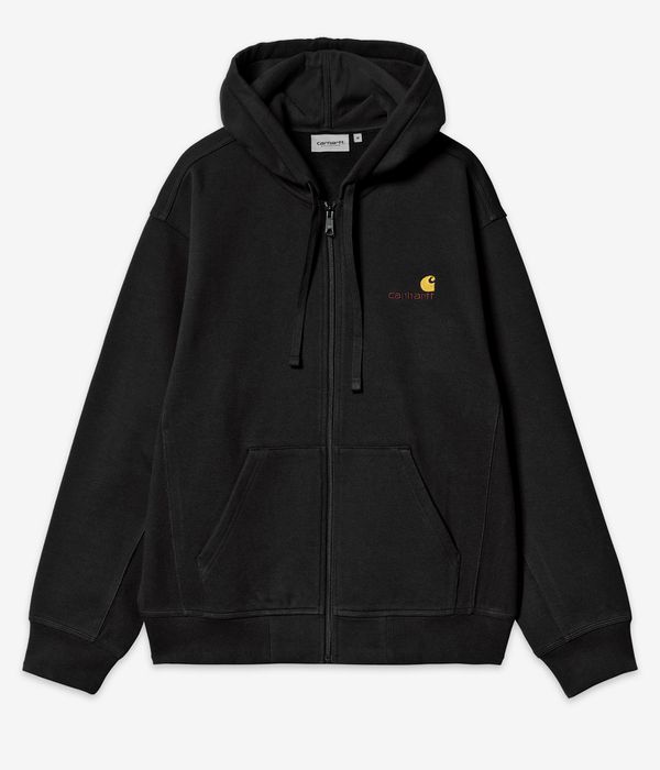 Carhartt WIP American Script Hooded Zip-Hoodie (black)