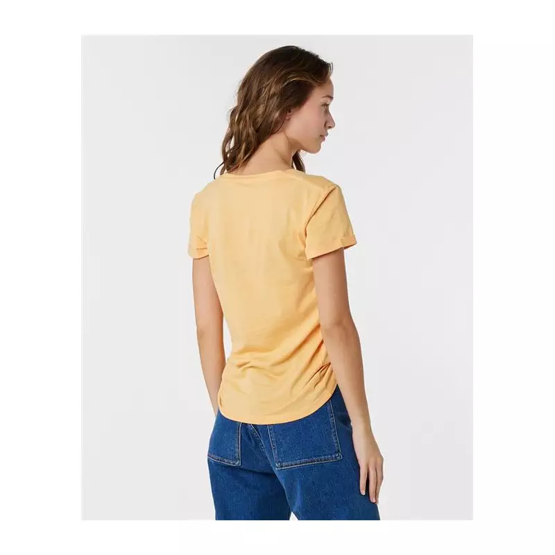 Teeshirt femme RIPCURL Re-Entry V Neck Tee Pastel Orange