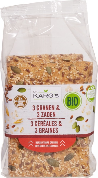 Dr. Karg’s Crackers 3 Grains -3 Seeds (200 gr)