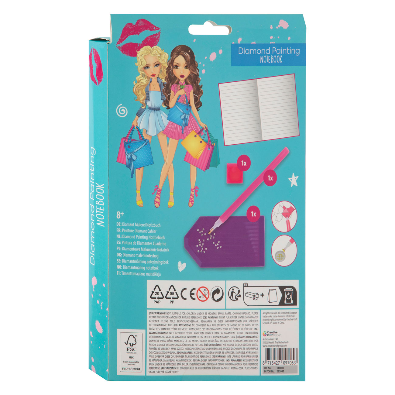 Besties Diamond Painting Notitieboek - Blauw