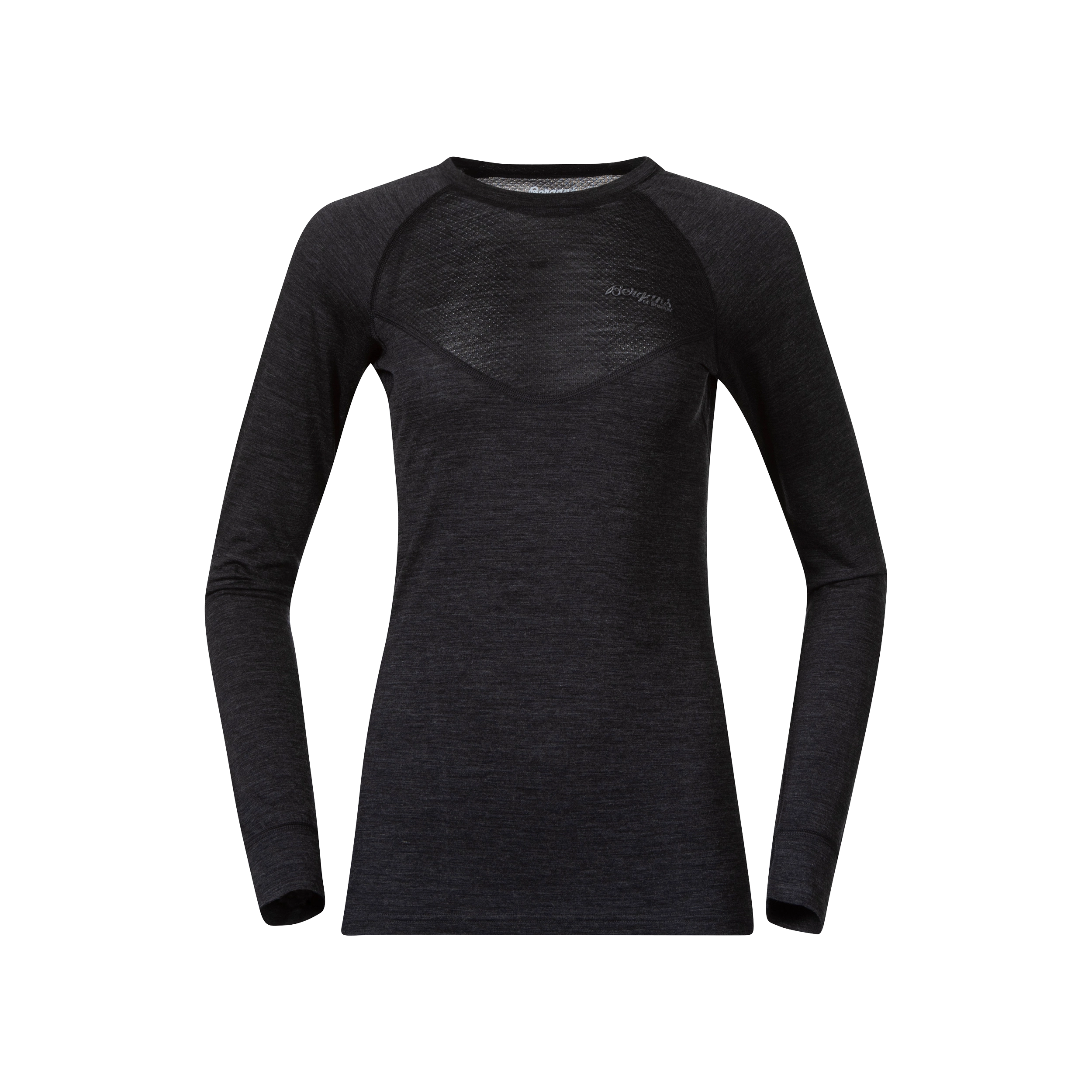 Inner:Light W Long Sleeve Solid Charcoal