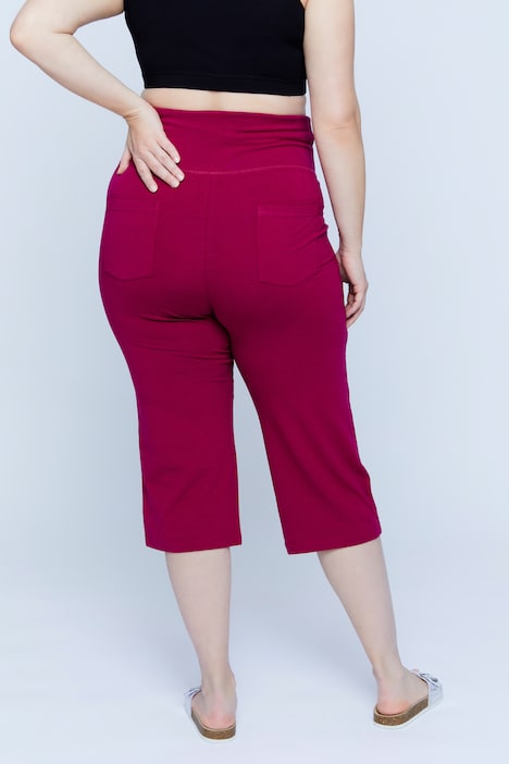 Bellieva-Caprihose, Umstandshose, Elastikbund, Biobaumwolle, GOTS