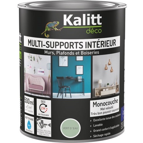 Peinture multi-supports 0,5 L Acrylique Mat - Vert d'Eau