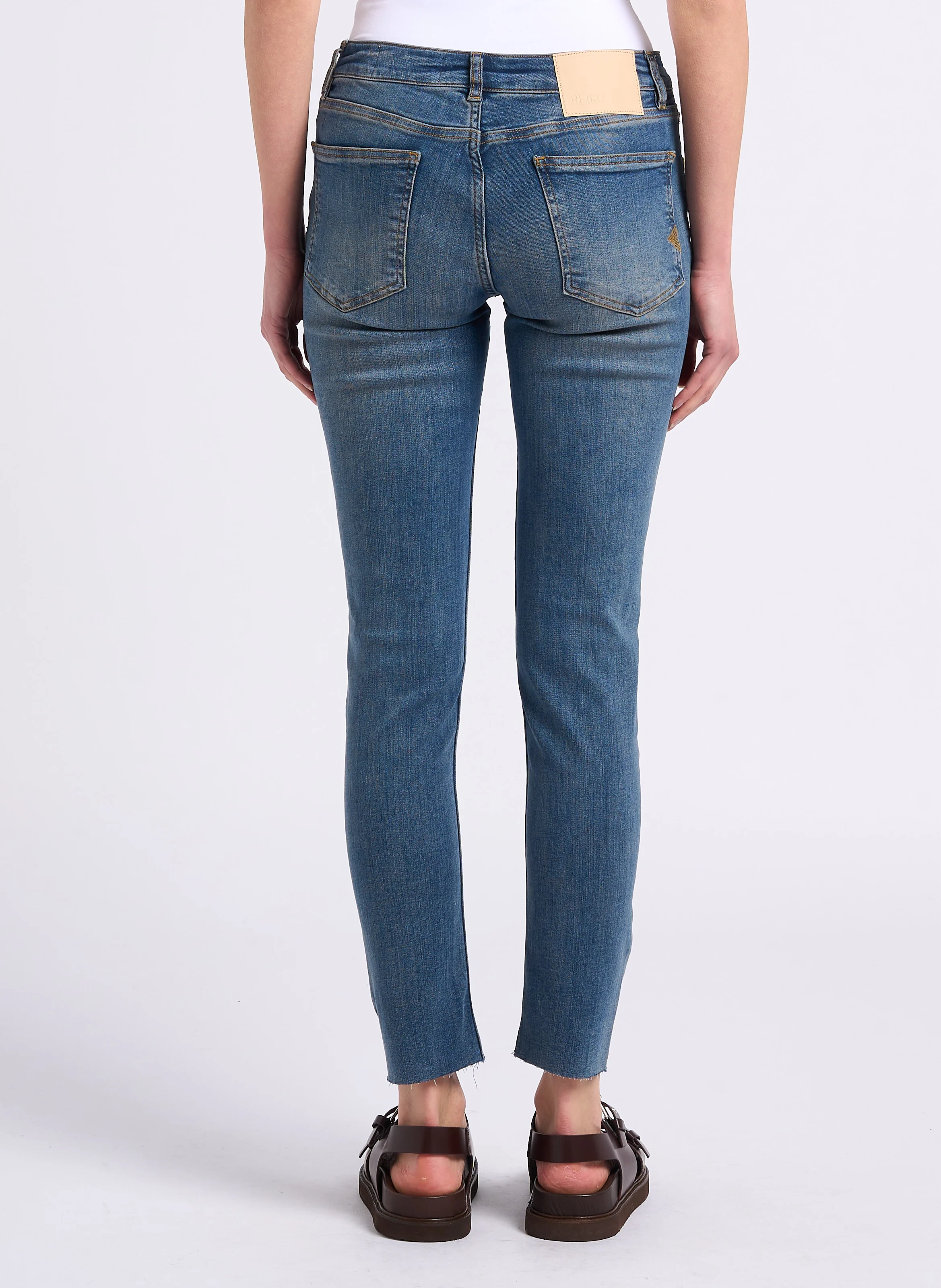 NEVA - Jean skinny en coton mélangé | Bleu