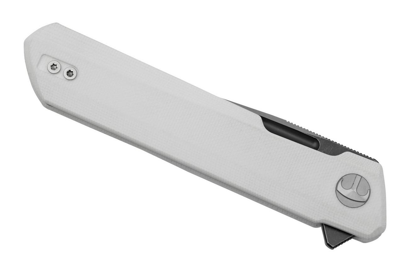 Bestechman Dundee BMK01G, White G10, Satin D2, zakmes Ostap Hel design
