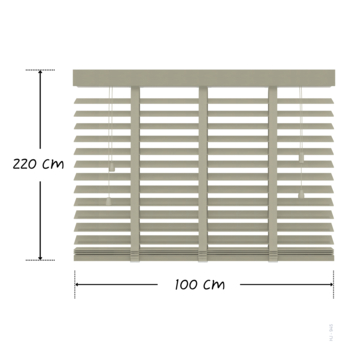 KARWEI houten jaloezie 50 mm leem (kleurnr. 945) 100x220 cm (bxh)