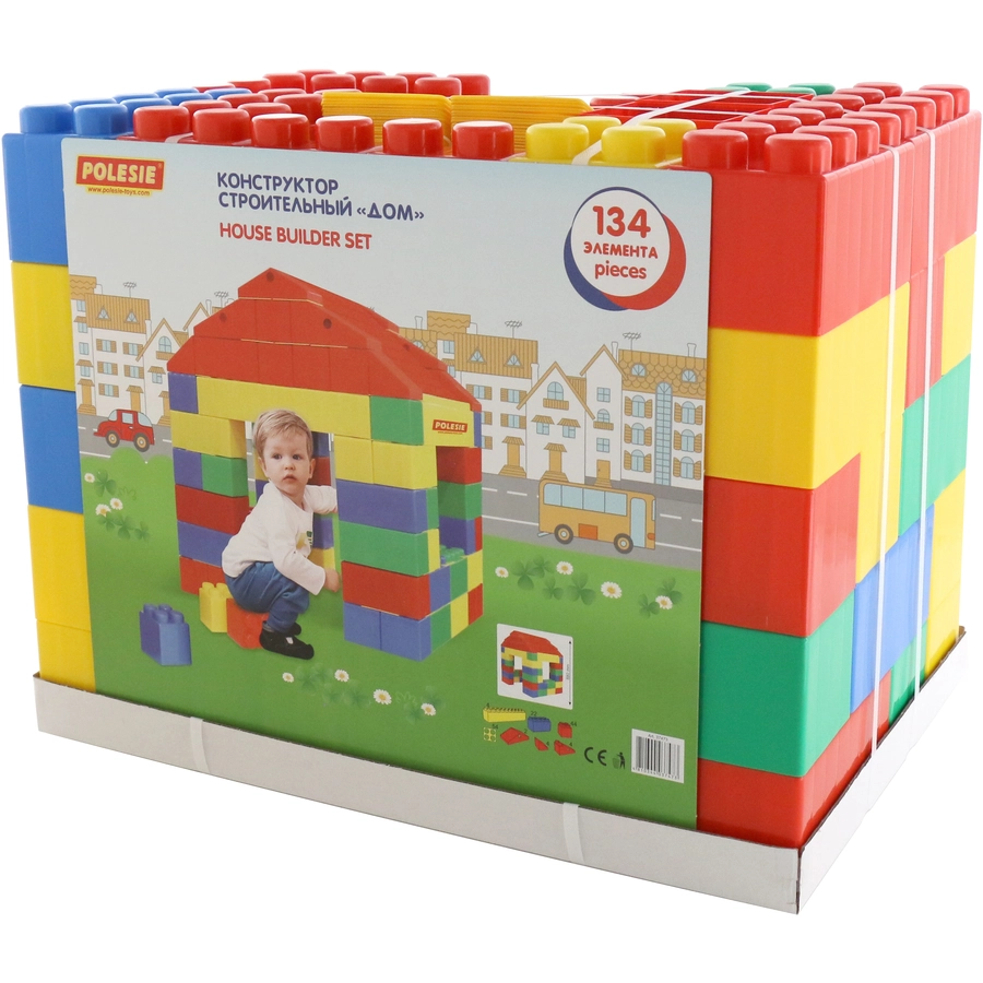 POLESIE®Haus aus XXL Bausteinen, 134 Teile