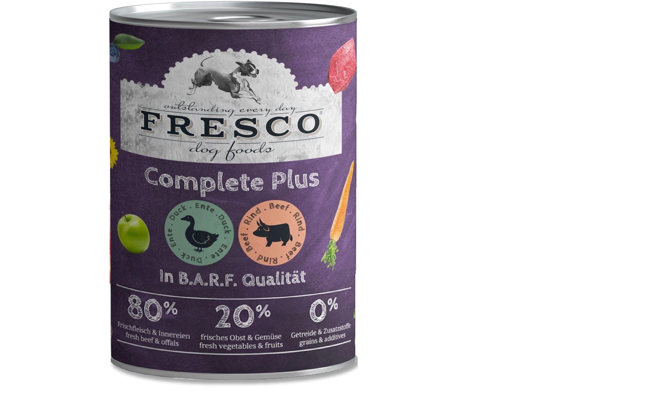 Nassfutter Complete Plus mit Ente und Rind 400gAlleinfuttermittel für Hunde