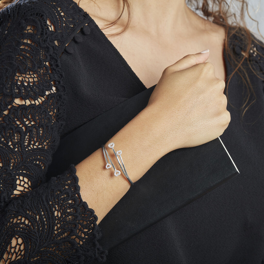 Bracelet Jonc Lowell Argent Oxyde De Zirconium