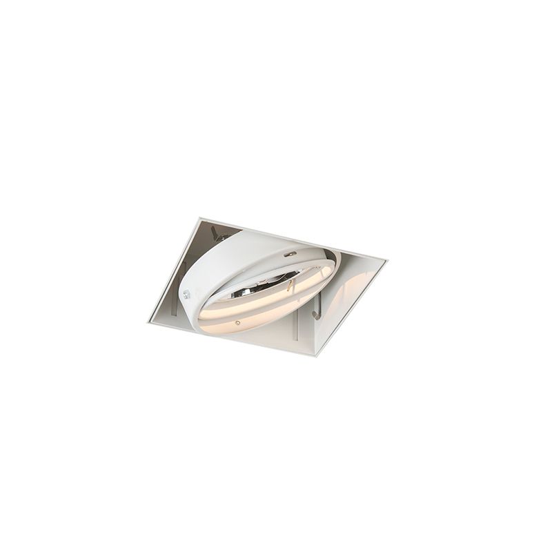 Set van 6 Inbouwspot wit AR111 draai- en kantelbaar trimless - Oneon