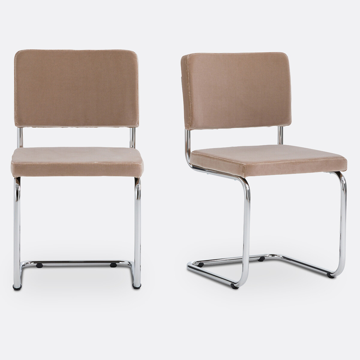LA REDOUTE INTERIEURS<br>Conjunto de 2 cadeiras cantilever em veludo, Sarva