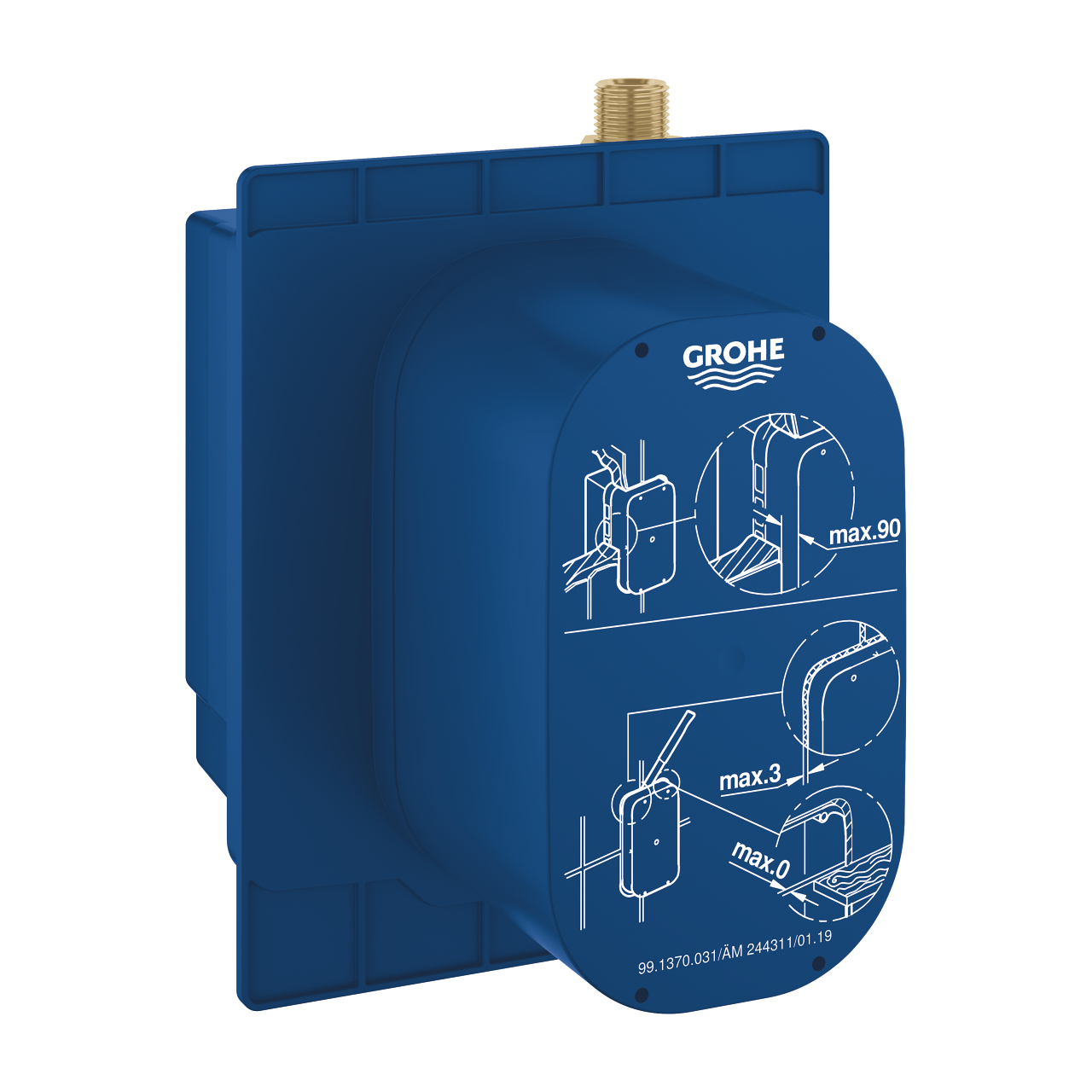 Grohe Eurosmart Cosmopolitan E inbouwbox voor infrarood opbouwsets met stopkraan